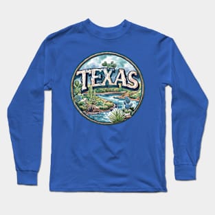 Texas State Design Long Sleeve T-Shirt